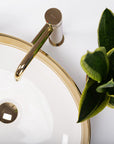 Umywalka Nablatowa Rea Margot White/Gold