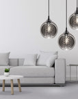 Lampa wisząca szklana Lustrzana z kryształami APP600-1CP