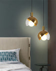 Lampa wisząca sufitowa szklana kula APP638-1CP złota