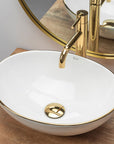Umywalka nablatowa Rea Sofia Gold Edge