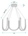 Lampa Wisząca Led App1749-cp Złota 6
