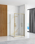 Kabina Prysznicowa Narożna REA Rapid Swing Złota Szczotkowana 100x100