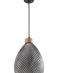 Lampa Sufitowa Szklana Retro APP897-1CP Czarna