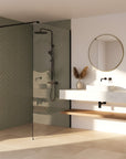 Kabina Prysznicowa Walk-in Rea Flexi Transparent / Black 110 7