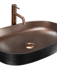 Umywalka nablatowa Rea Cleo 61 Copper Brush / Black 2