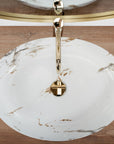 Umywalka nablatowa REA Queen Carrara Shiny