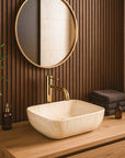 Umywalka nablatowa Rea Freja Travertine Matt 2