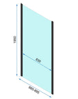 Kabina Prysznicowa Narożna Rea Rapid Swing Black 70x90