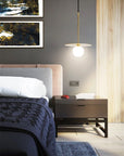 Lampa Wisząca klosz 10cm APP939-1CP Złota