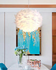 Lampa Wisząca z Piór APP334-3CP Szara