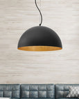 Lampa Sufitowa Wisząca Misa Metalowa 50cm APP379-1CP Czarna