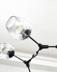 Lampa Wisząca Szklane Kule 7 Ramion APP505-7C Czarna
