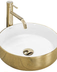 Umywalka Ceramika Nablatowa SAMI GOLD/WHITE