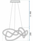Lampa sufitowa nowoczesna LED + PILOT EVE APP820-CP Czarna