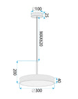LAMPA SUFITOWA WISZĄCA LED APP1687-1CP 30CM ZŁOTA SZCZOTKOWANA 8