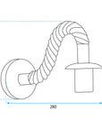 LAMPA ŚCIENNA KINKIET APP1466-1W