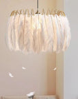 Lampa sufitowa z piórami boho APP662 Złota