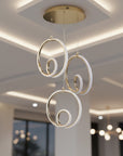 Lampa Sufitowa Wisząca Led Lhj095-3cp Złota 6