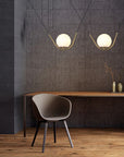 Lampa Wisząca Szklana Kula APP689-1CP Złota