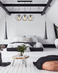 Lampa Wisząca APP1132-3CP Czarno Złota
