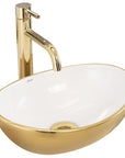 Umywalka nablatowa Rea Sofia mini GOLD/WHITE 1