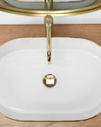 Umywalka nablatowa Rea Nadia White Gold Edge