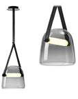Lampa Wisząca Szklana APP617-1CP Szara