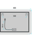 Lustro ścienne LED 80x60cm TOP-3 10