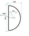 Lustro ścienne LED 120x60cm MOON 11