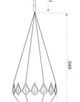 LAMPA WISZĄCA KRYSZTAŁOWA DIAMENT APP767-3CP 9