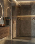 Kabina prysznicowa Walk-In Rea Flexi Brown / Brush Copper 120 12