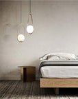 Lampa Sufitowa Wisząca Szklana Kula APP472-1CP Biała