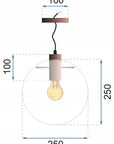 Lampa sufitowa Lassi 25 cm APP040-1CP Różowe Złoto
