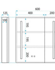Szafka z lustrem LED M1015-60 60x65 13