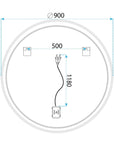 Lustro ścienne LED SOFT 90 13