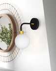 LAMPA ŚCIENNA KINKIET APP1301-1W Czarno Złota