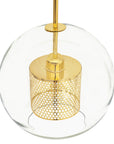 Lampa wisząca szklana loft APP556-1CP 30cm ZŁOTa 7