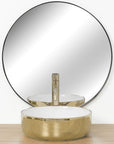 Umywalka Ceramika Nablatowa SAMI GOLD/WHITE
