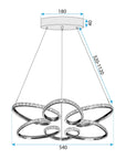 Lampa Wisząca Led G001-cp Złota 7