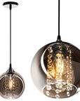 Lampa wisząca szklana Lustrzana z kryształami APP600-1CP