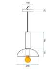 Lampa wisząca OSTI C APP124-1CP Biała
