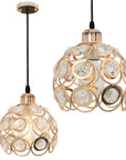 LAMPA WISZĄCA SUFITOWA KRYSZTAŁOWAA APP208-1C Złota