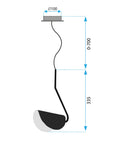 LAMPA SUFITOWA WISZĄCA APP1263-1CP BLACK