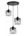 Lampa Sufitowa Kryształ APP513-3CPR Czarna