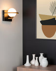 LAMPA ŚCIENNA KINKIET APP1300-1W Czarno Złota 3