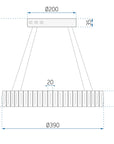 Kryształowa Lampa Sufitowa LED APP1040-CP + pilot