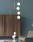 Lampa Wisząca Szklane Kule APP639-4CP Złota