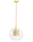 Lampa wisząca szklana loft APP554-1CP 20cm Złota