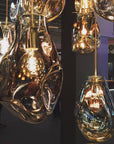 Lampa Sufitowa Wisząca Szklana APP327-1CP NIEBIESKA