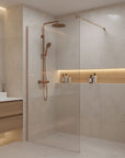 Kabina prysznicowa Walk-In Rea Flexi Transparent / Brush Copper 130 4